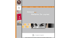 Desktop Screenshot of edizionimadamedeloynes.it